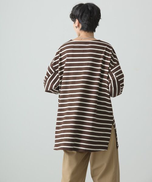 AMERICAN HOLIC(アメリカンホリック)の「ボーダーカットBIGプルオーバー(Tシャツ/カットソー・レディース・ブラック/グレー/ブラウン・L/M)」の16枚目の写真