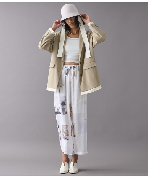 Settimissimo（セッティミッシモ）の「オーストラリアウールロングリボンハット（ハット・レディース・ブラック/アイボリー・FREE）」の5枚目の写真