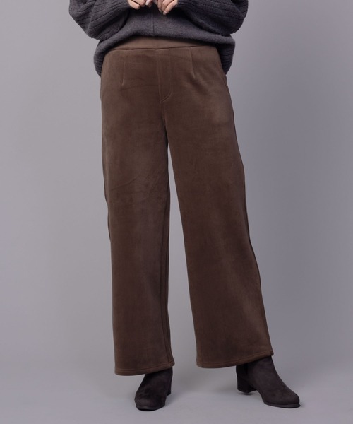 NAVY(ネイビー)の「nAvy 温℃ 裏ベロア あったか セミワイドパンツ(その他パンツ・レディース・ブラウン/ベージュ/ブラック・M/L)」の11枚目の写真
