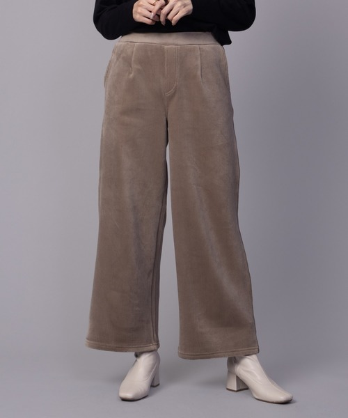 NAVY(ネイビー)の「nAvy 温℃ 裏ベロア あったか セミワイドパンツ(その他パンツ・レディース・ブラウン/ベージュ/ブラック・M/L)」の12枚目の写真
