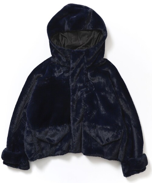 VACHEMENT（ヴァシュモン）の「VACHEMENT/ヴァシュモン エコファーブルゾン / VJ-21-009（マウンテンパーカー・レディース・ブラウン/ネイビー・ﾌﾘ-）」の3枚目の写真