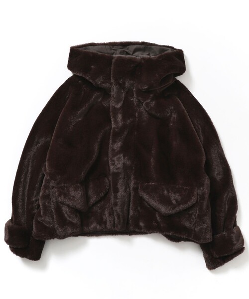 VACHEMENT（ヴァシュモン）の「VACHEMENT/ヴァシュモン エコファーブルゾン / VJ-21-009（マウンテンパーカー・レディース・ブラウン/ネイビー・ﾌﾘ-）」の14枚目の写真