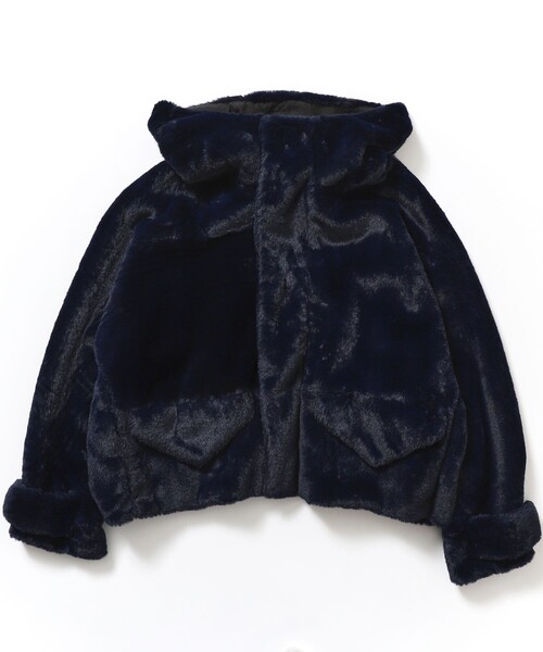 VACHEMENT（ヴァシュモン）の「VACHEMENT/ヴァシュモン エコファーブルゾン / VJ-21-009（マウンテンパーカー・レディース・ブラウン/ネイビー・ﾌﾘ-）」の16枚目の写真