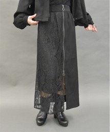 axes femme | ジップ付レースタイトスカート(スカート)