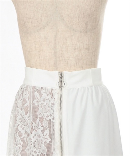 axes femme(アクシーズファム)の「ジップ付レースタイトスカート(スカート・レディース・ブラック/ホワイト/ベージュ・FREE)」の22枚目の写真