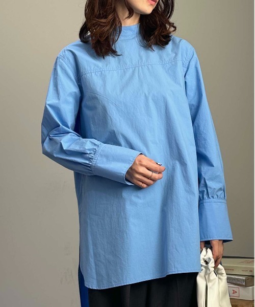 シャツ ブラウス サイドスリットシャツ