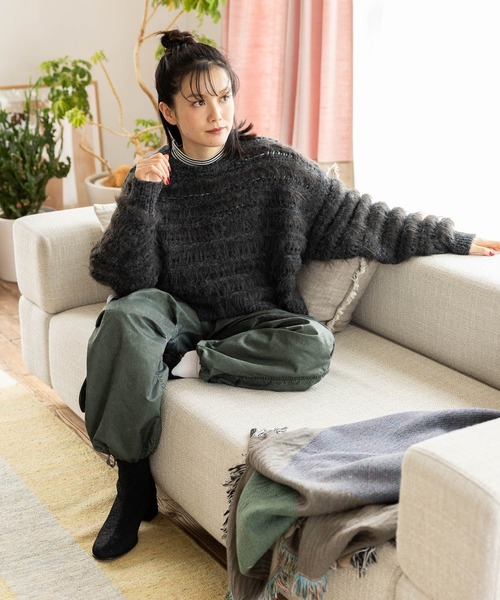 other - シーニュ ポワンニットプルオーバー セーター S 黒 ブラック /SS ■OS ACT ニットプルオーバー WOMEN 【日本限定】(トップス)｜ECOALF
