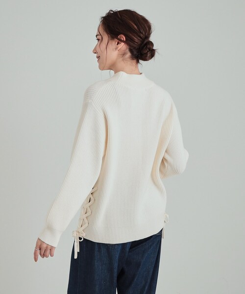 新品❤️アルチビオ❤️ホワイトメッシュジップアップセーター 新品❤️アルチビオ❤️ホワイトメッシュジップアップセーター