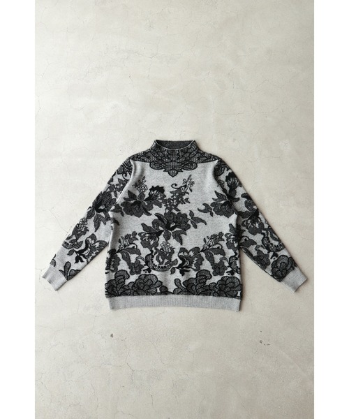 cawaii(カワイイ)の「優美なレース柄ニットプルオーバートップス(ニット/セーター・レディース・グレー・FREE)」の20枚目の写真