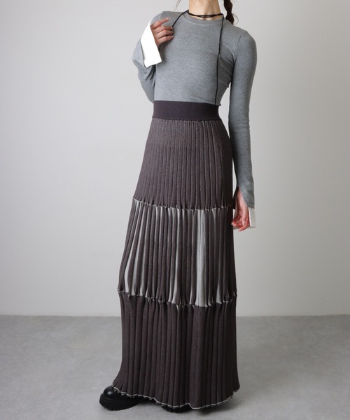 スカート louren doubleface wool skirt Restock] doubleface muffler wool coat / doubleface over wool