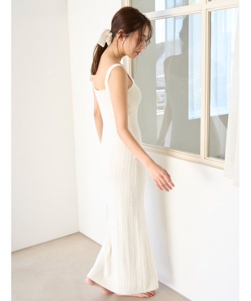 SNIDEL HOME（スナイデルホーム）の「【Milky】 ケーブルワンピース（ルームワンピース・レディース・アイボリー/グリーン/ベージュ・FREE）」の8枚目の写真