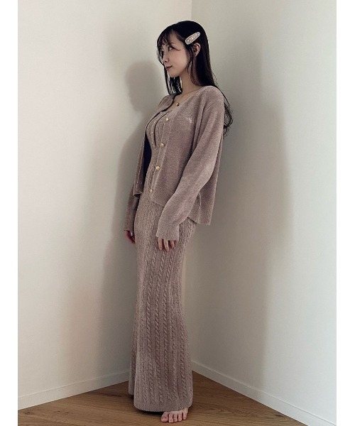 SNIDEL  ニットカーディガン＆ワンピース【Milky】 ケーブル SNIDEL HOME（スナイデルホーム）の「【Milky】 ケーブルワンピース