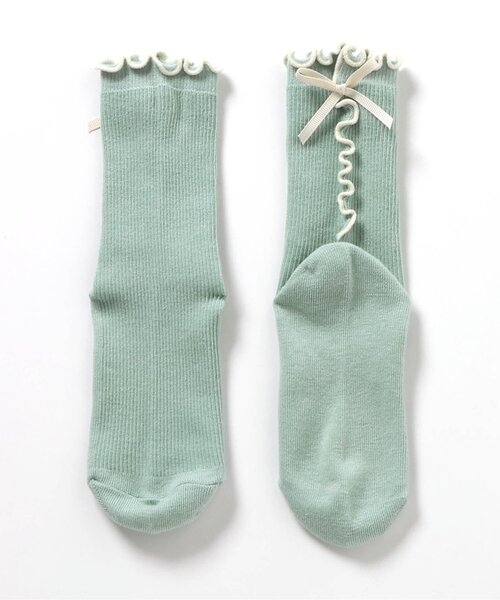 apres les cours(アプレレクール)の「リボンメローソックス(ソックス/靴下・キッズ・アイボリー/ミント/ピンク・12/15 /18/21)」の11枚目の写真