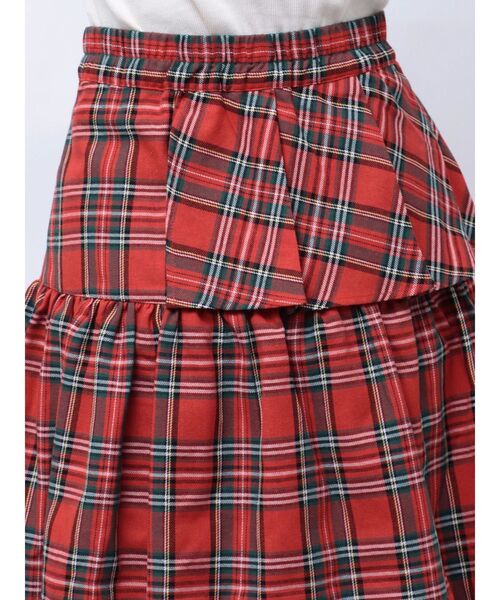 jouetie(ジュエティ)の「ベルトチェックティアードスカート(スカート・レディース・グレー/レッド・MEDIUM)」の20枚目の写真