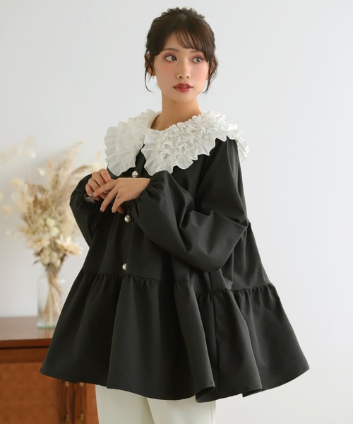 MERAKI(メラキ)の「パールボタンティアードジャケット(ノーカラージャケット・レディース・アイボリー/ブラック/ブラウン・FREE)」の16枚目の写真