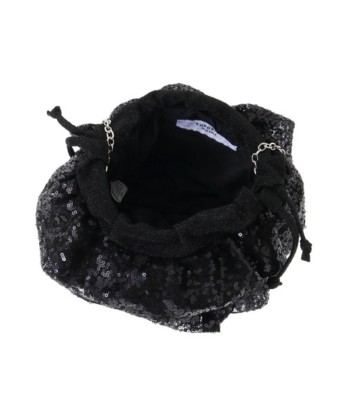 Green　Parks（グリーンパークス）の「ETS.スパンコールショルダーバッグ（ショルダーバッグ・レディース・ブラック/ホワイト・FREE）」の5枚目の写真