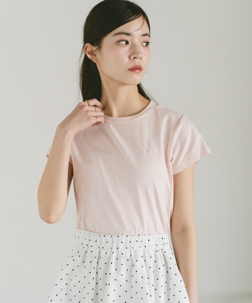 VANNIE U(ヴァニーユー)の「オーバルロゴT/ヴァニー刺繍T/コンパクトTシャツ(Tシャツ/カットソー・レディース・ブルー/ピンク系その他/ブルー系その他/ネイビー/ピンク/ホワイト・FREE)」の21枚目の写真