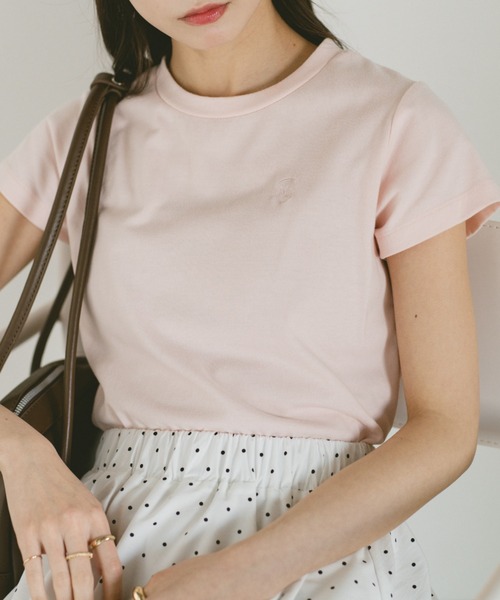 VANNIE U(ヴァニーユー)の「オーバルロゴT/ヴァニー刺繍T/コンパクトTシャツ(Tシャツ/カットソー・レディース・ブルー/ピンク系その他/ブルー系その他/ネイビー/ピンク/ホワイト・FREE)」の19枚目の写真