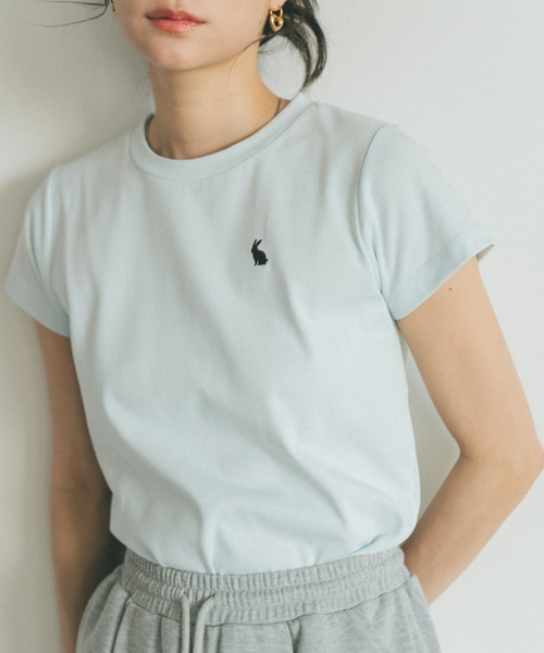 VANNIE U(ヴァニーユー)の「オーバルロゴT/ヴァニー刺繍T/コンパクトTシャツ(Tシャツ/カットソー・レディース・ブルー/ピンク系その他/ブルー系その他/ネイビー/ピンク/ホワイト・FREE)」の18枚目の写真