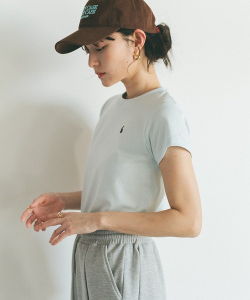 VANNIE U(ヴァニーユー)の「オーバルロゴT/ヴァニー刺繍T/コンパクトTシャツ(Tシャツ/カットソー・レディース・ブルー/ピンク系その他/ブルー系その他/ネイビー/ピンク/ホワイト・FREE)」の21枚目の写真