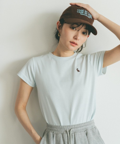 VANNIE U(ヴァニーユー)の「オーバルロゴT/ヴァニー刺繍T/コンパクトTシャツ(Tシャツ/カットソー・レディース・ブルー/ピンク系その他/ブルー系その他/ネイビー/ピンク/ホワイト・FREE)」の20枚目の写真