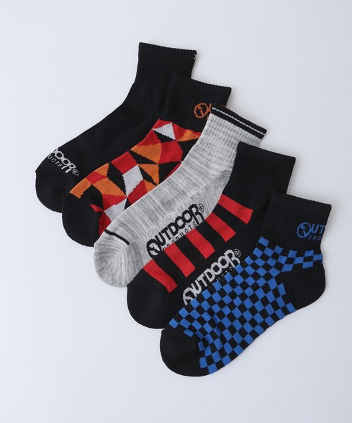 OUTDOOR PRODUCTS（アウトドアプロダクツ）の「OUTDOOR PRODUCTS 5P クォーターソックス（ソックス/靴下・メンズ・B/F/E/D/C/I/G/A/J/H・25-27CM）」の5枚目の写真