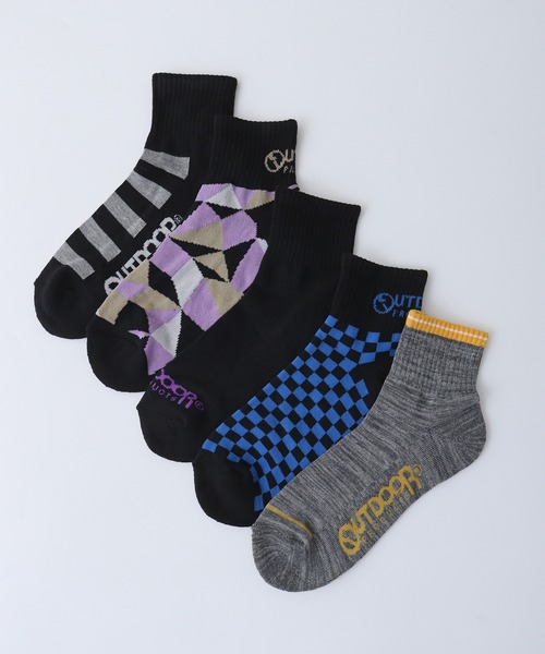 OUTDOOR PRODUCTS（アウトドアプロダクツ）の「OUTDOOR PRODUCTS 5P クォーターソックス（ソックス/靴下・メンズ・B/F/E/D/C/I/G/A/J/H・25-27CM）」の7枚目の写真