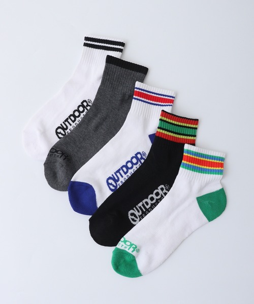 OUTDOOR PRODUCTS（アウトドアプロダクツ）の「OUTDOOR PRODUCTS 5P クォーターソックス（ソックス/靴下・メンズ・B/F/E/D/C/I/G/A/J/H・25-27CM）」の8枚目の写真