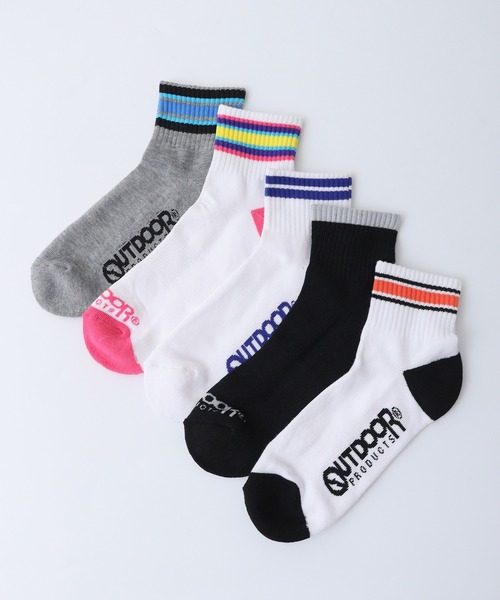 OUTDOOR PRODUCTS（アウトドアプロダクツ）の「OUTDOOR PRODUCTS 5P クォーターソックス（ソックス/靴下・メンズ・B/F/E/D/C/I/G/A/J/H・25-27CM）」の9枚目の写真
