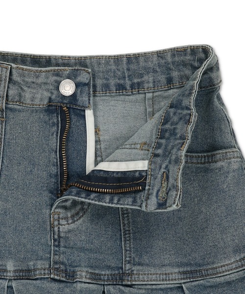 SPINNS(スピンズ)の「バックラインストーン デニムプリーツミニスカート(デニムスカート・レディース・ブラック/ブルー・ONESIZE)」の22枚目の写真