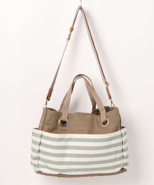 LES TOILES DU SOLEIL（レトワールデュソレイユ）の「bateau tote grand（バトートート グラン）（トートバッグ・レディース・ブラック系/グリーン系/ネイビー系・フリー）」の4枚目の写真
