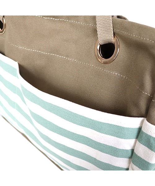 LES TOILES DU SOLEIL（レトワールデュソレイユ）の「bateau tote grand（バトートート グラン）（トートバッグ・レディース・ブラック系/グリーン系/ネイビー系・フリー）」の15枚目の写真