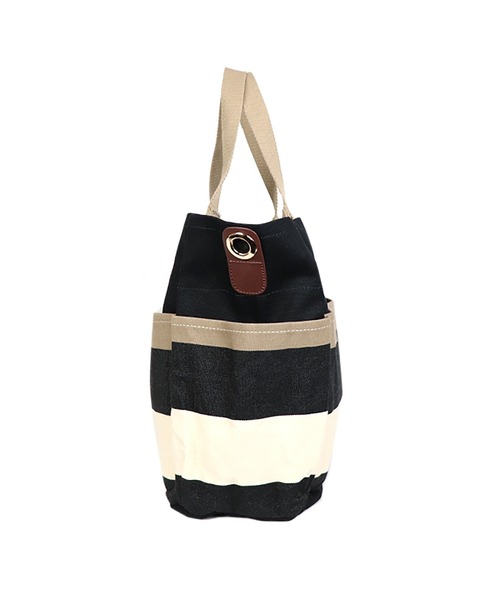 LES TOILES DU SOLEIL（レトワールデュソレイユ）の「bateau tote grand（バトートート グラン）（トートバッグ・レディース・ブラック系/グリーン系/ネイビー系・フリー）」の8枚目の写真