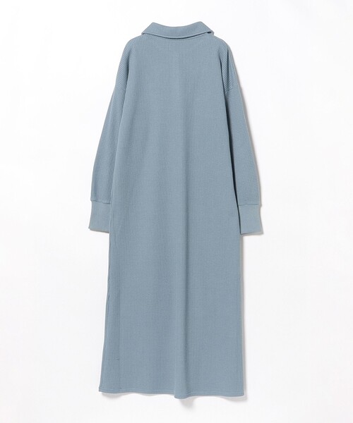 BEAMS HEART（ビームスハート）の「ワッフル ポロ ワンピース（ワンピース・レディース・ライトグレー/ブラック/サックスブルー・FREE）」の20枚目の写真