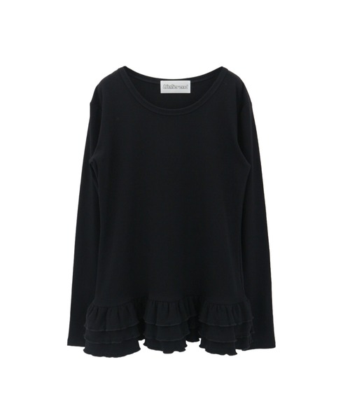tinkerend(ティンカーエンド)の「Tiered Flare T-shirt / ティアードフレアTシャツ レイヤードトップス(Tシャツ/カットソー・レディース・ブラック/グレー/ホワイト・FREE)」の13枚目の写真