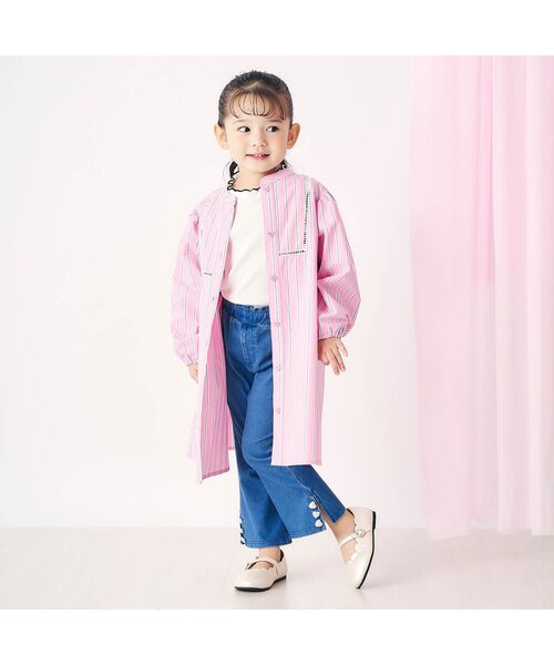 apres les cours(アプレレクール)の「【ジュニア対応】ハートボタンフレアパンツ(その他パンツ・キッズ・チェック/インディゴブルー/ブラック・80/90/100/110/120/130/140)」の8枚目の写真