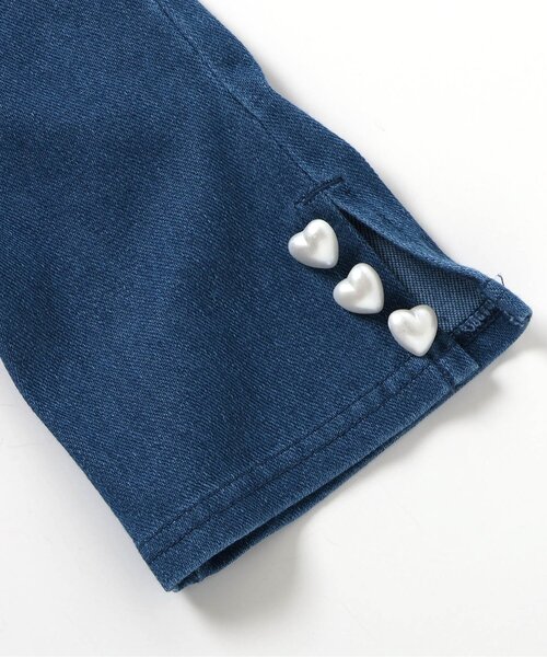 apres les cours(アプレレクール)の「【ジュニア対応】ハートボタンフレアパンツ(その他パンツ・キッズ・チェック/インディゴブルー/ブラック・80/90/100/110/120/130/140)」の13枚目の写真