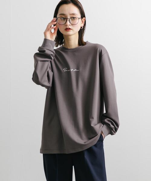 SENSE OF PLACE by URBAN RESEARCH（センスオブプレイスバイアーバンリサーチ）の「『ユニセックス』シシュウポンチロングTシャツ（Tシャツ/カットソー・メンズ・ライトベージュ/ブラック/ホワイト/チャコールグレー・MEDIUM/LARGE）」の17枚目の写真