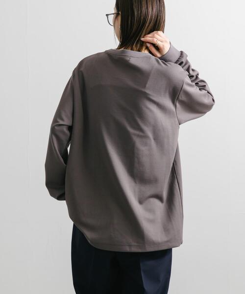 SENSE OF PLACE by URBAN RESEARCH（センスオブプレイスバイアーバンリサーチ）の「『ユニセックス』シシュウポンチロングTシャツ（Tシャツ/カットソー・メンズ・ライトベージュ/ブラック/ホワイト/チャコールグレー・MEDIUM/LARGE）」の16枚目の写真