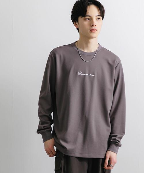 SENSE OF PLACE by URBAN RESEARCH（センスオブプレイスバイアーバンリサーチ）の「『ユニセックス』シシュウポンチロングTシャツ（Tシャツ/カットソー・メンズ・ライトベージュ/ブラック/ホワイト/チャコールグレー・MEDIUM/LARGE）」の13枚目の写真
