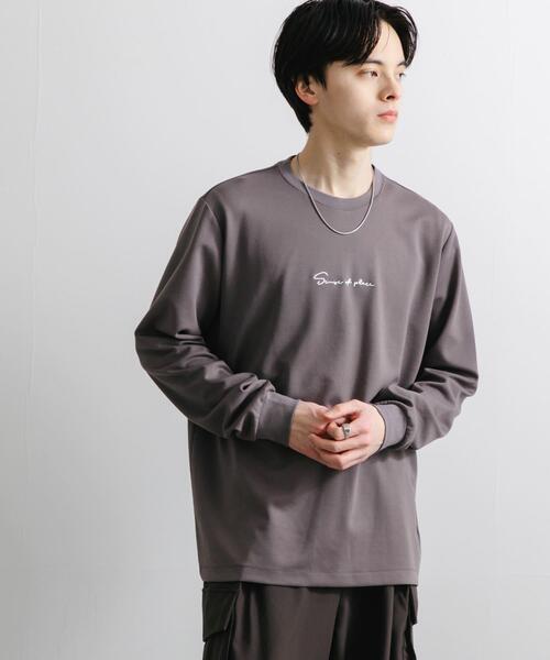 SENSE OF PLACE by URBAN RESEARCH（センスオブプレイスバイアーバンリサーチ）の「『ユニセックス』シシュウポンチロングTシャツ（Tシャツ/カットソー・メンズ・ライトベージュ/ブラック/ホワイト/チャコールグレー・MEDIUM/LARGE）」の12枚目の写真