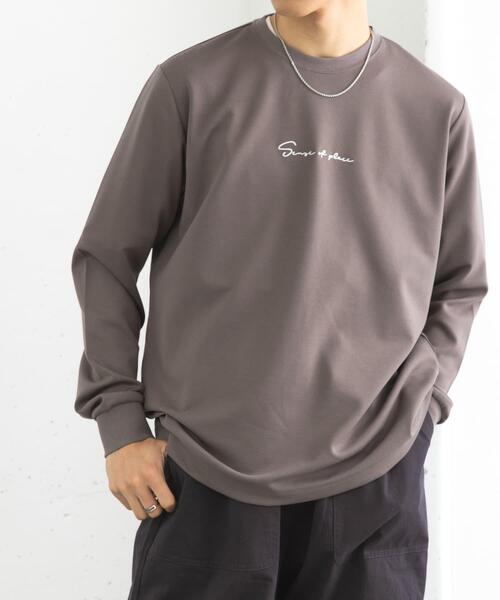 SENSE OF PLACE by URBAN RESEARCH（センスオブプレイスバイアーバンリサーチ）の「『ユニセックス』シシュウポンチロングTシャツ（Tシャツ/カットソー・メンズ・ライトベージュ/ブラック/ホワイト/チャコールグレー・MEDIUM/LARGE）」の7枚目の写真