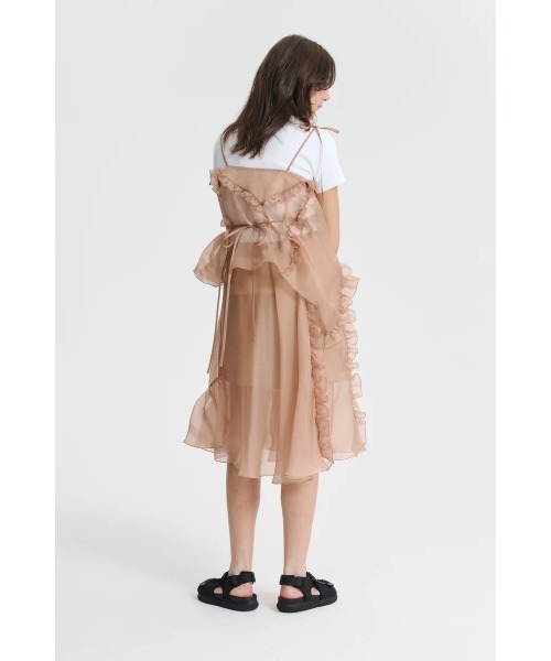 STRAP TOP WITH WRAP CLOSURE AND RUFFLES（シャツ/ブラウス