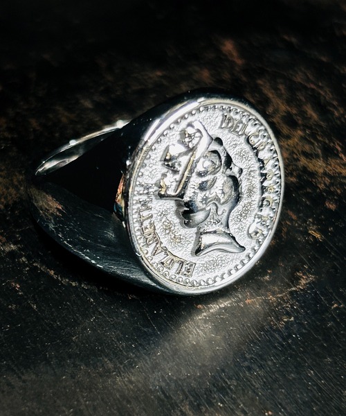 CALIFORNIA OUTFITTERS(カリフォルニア アウトフィッターズ)の「3-1C36 ゴールド ボリューム コインリング(リング・メンズ・ゴールド/シルバー・18号/16号/20号)」の2枚目の写真