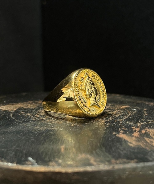 CALIFORNIA OUTFITTERS(カリフォルニア アウトフィッターズ)の「3-1C36 ゴールド ボリューム コインリング(リング・メンズ・ゴールド/シルバー・18号/16号/20号)」の1枚目の写真