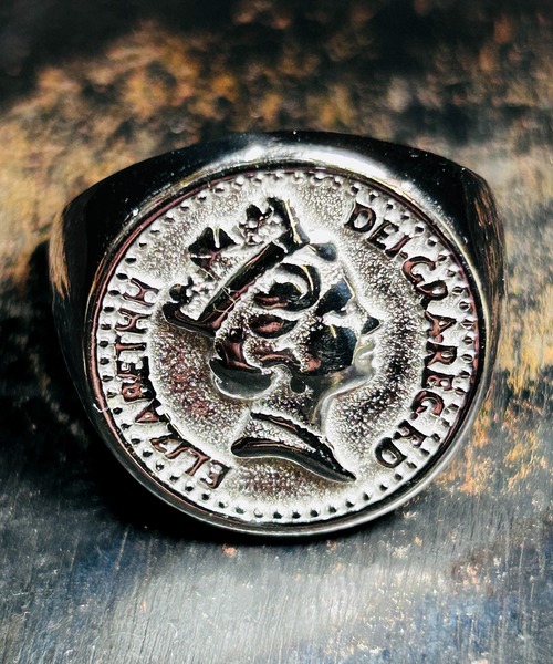 CALIFORNIA OUTFITTERS(カリフォルニア アウトフィッターズ)の「3-1C36 ゴールド ボリューム コインリング(リング・メンズ・ゴールド/シルバー・18号/16号/20号)」の6枚目の写真