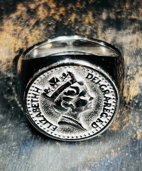 CALIFORNIA OUTFITTERS(カリフォルニア アウトフィッターズ)の「3-1C36 ゴールド ボリューム コインリング(リング・メンズ・ゴールド/シルバー・18号/16号/20号)」の7枚目の写真