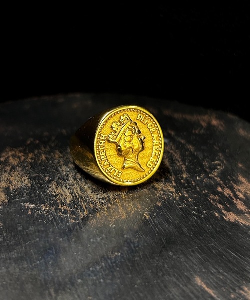 CALIFORNIA OUTFITTERS(カリフォルニア アウトフィッターズ)の「3-1C36 ゴールド ボリューム コインリング(リング・メンズ・ゴールド/シルバー・18号/16号/20号)」の9枚目の写真