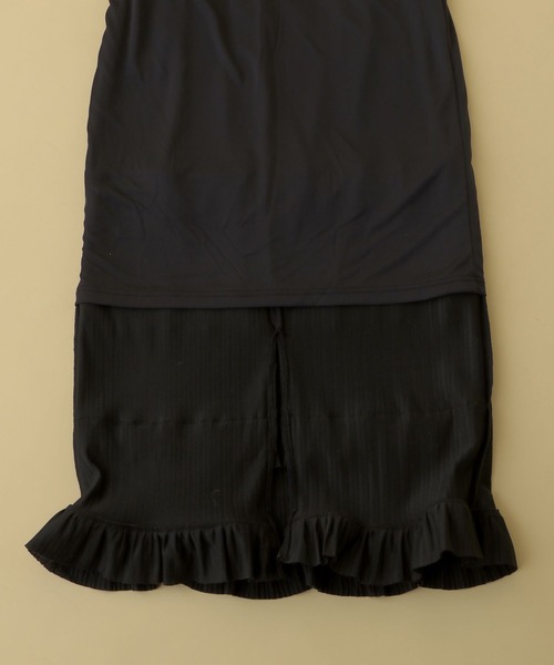 LEPSIM（レプシィム）の「【産前・産後対応】マタニティ／フリルティアードスカート　319491（マタニティウェア/グッズ・レディース・ブラック/アイボリー・FREE）」の7枚目の写真