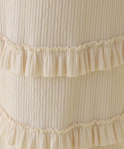 LEPSIM（レプシィム）の「【産前・産後対応】マタニティ／フリルティアードスカート　319491（マタニティウェア/グッズ・レディース・ブラック/アイボリー・FREE）」の9枚目の写真